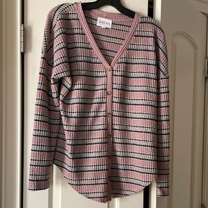 Women's Pink Striped Sweater
